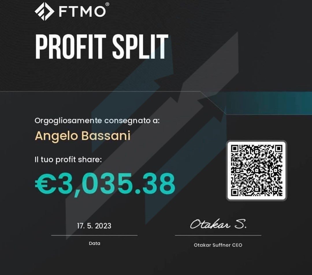 Angelo Bassani Payout Certificate