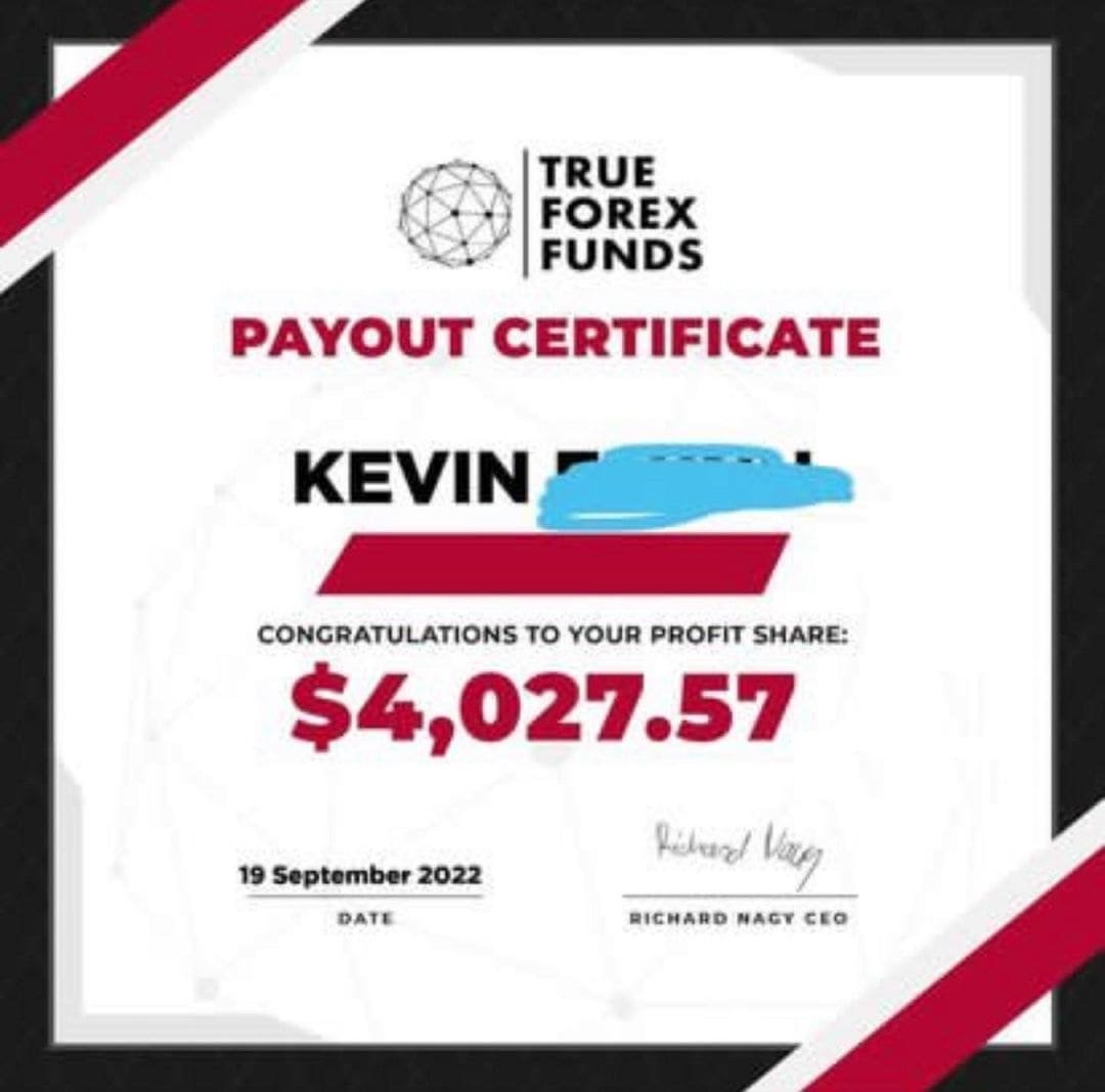 Kevin Payout Certificate